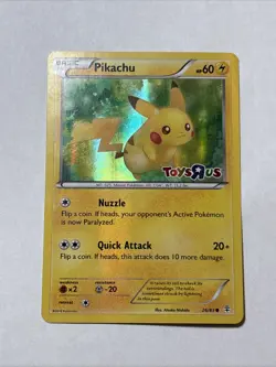 Pokemon Pikachu TCG Stamped Holo Promo Card 26/83 Toys R US - Image 1