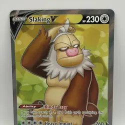 Slaking V 077/078 Pokemon Go NM Full Art Ultra Rare Pokemon Card - Image 1