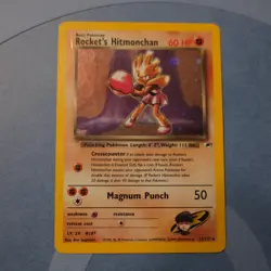 Pokemon Rocket's Hitmonchan Gym Heroes Holo Rare Card 11/132 60 HP - Image 1