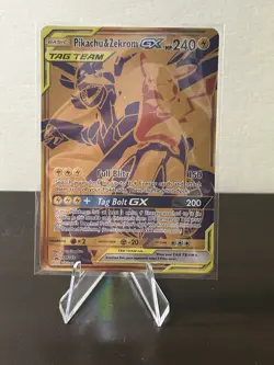 Pikachu & Zekrom GX SM248 Promo TAG TEAM GX Holo Pokemon Card English - Image 1