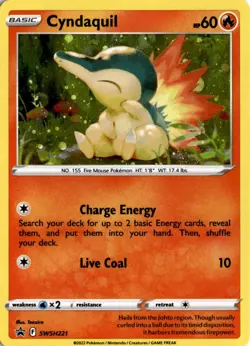 Cyndaquil Promo SWSH: Sword & Shield Promo Cards SWSH221 NM - Image 1