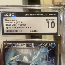 Pokemon TCG Kyurem EX Card 165/086 Sir Scarlet Violet Black Cgc 10 Gem Mint - Image 2