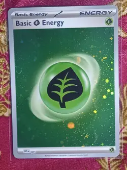 Hologram Foil Basic LEaf Energy Green energy SVEEN 001 Pokemon 151 Pokemon Card - Image 1