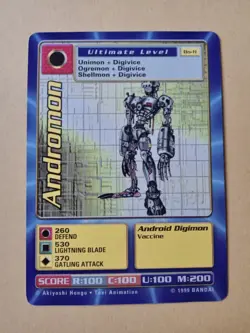 Andromon Bo-11 Digimon Card 1999 Bandai - Image 1