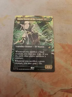 Savra, Queen Of The Golgari Anime Borderless Ravnica Remastered MTG NM - Image 1