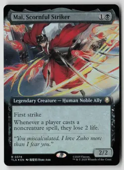 Mai, Scornful Striker (Extended Art) 374 Avatar: The Last Airbender Foil LP - Image 1