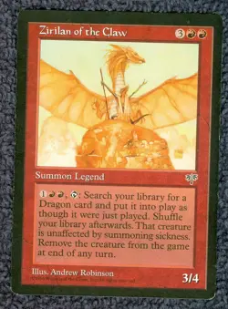 ZIRILAN OF THE CLAW Mirage Magic the Gathering Unplayed Light play condition - Image 1