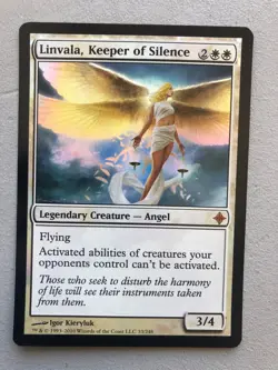 Mtg Carte Magic Rise of the Eldrazi Linvala Keeper of Silence FOIL English NM/L - Image 1