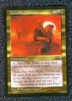 UNFULFILED DESIRES Mirage Magic the Gathering Unplayed Near Mint-Mint - Image 1