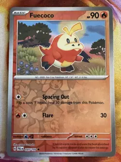 Pokemon TCG Fuecoco SV02: Paldea Evolved 035/193 Reverse Holo Common - Image 1