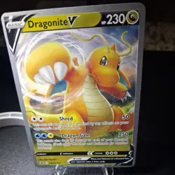 Pokemon TCG Dragonite v SWSH154 Black Star Promo Ultra Rare Card - Image 1