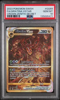 2023 POKEMON SWORD & SHIELD CROWN ZENITH SECRET FULL ART/GIRATINA VSTAR PSA 10 - Image 1