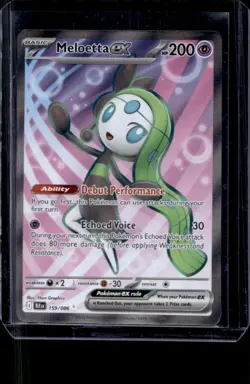 2025 Pokemon Black Bolt Meloetta ex Ultra Rare #159/086 - Image 1