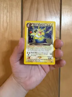 Pokemon Dark Ampharos Neo Destiny Holo Rare 1/105 English TCG Card 2000 - Image 2