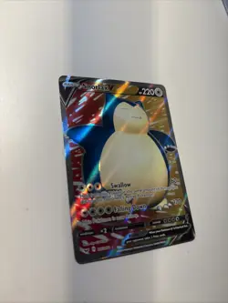 Pokemon TCG Snorlax V Sword & Shield Base Set 197/202 Holo Full Art - Image 2