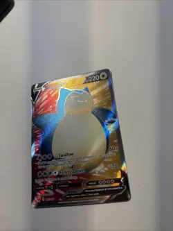 Pokemon TCG Snorlax V Sword & Shield Base Set 197/202 Holo Full Art - Image 3