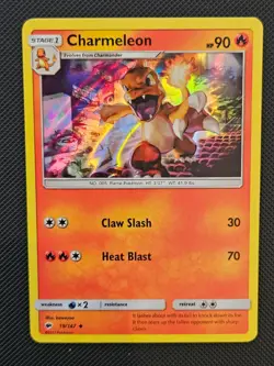 CHARMELEON 19/147 UC BURNING SHADOWS POKEMON HOLO NM/M 2017 - Image 1