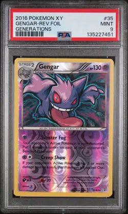 Gengar 35/83 Reverse Holo Rare Generations XY 2016 Pokemon PSA 9 - Image 1