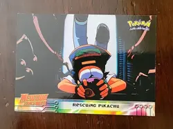 NM! Pokemon TCG - Rescuing Pikachu - 1999 Topps - Mewtwo Strikes Back The Movie - Image 1