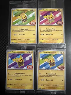 Pokemon Pikachu Berkemeja Batik Promo NEW SEALED SET Indonesia Journey - Image 1