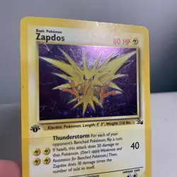 Pokemon Fossil First Edition Zapdos 15/62 Fossil Holo - Image 4