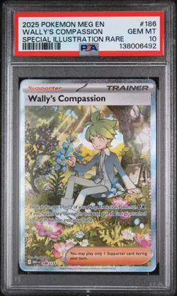2025 Pokemon Meg En-Mega Evolution #186 Wally'S Compassion SIR PSA 10 - Image 1