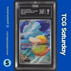 2025 POKEMON MEGA DREAM JP #199/193 PSYDUCK ART RARE TAG 9 - Image 1
