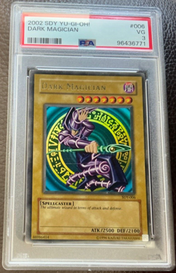 2002 YuGiOh Dark Magician SDY-006 Ultra Rare Holo - Starter Deck Yugi - PSA 3 VG - Image 1
