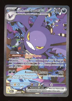 2025 Pokemon S&V Destined Rivals Team Rocket's Crobat ex Secret Rare #234/182 - Image 1