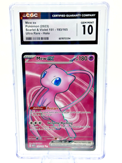 CGC 10 Mew ex 193/165 MEW ENGLISH Scarlet & Violet 151 Ultra Rare Holo 2023 - Image 1