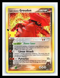 💥 Team Magma Groudon Holo Pokemon Celebrations Collection 25th Anniversary 9/95 - Image 1