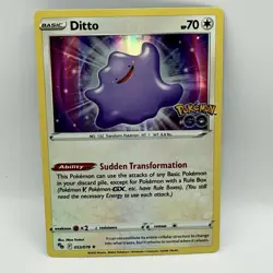 Pokemon TCG Ditto 053/078 Holo Rare Pokemon Go Sword & Shield NM - Image 2