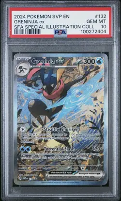 2024 POKEMON SVP EN-SV BLACK STAR PROMO #132 GRENINJA EX PSA 10 - Image 1