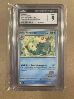 2025 POKEMON SVP PROMO ILLUSTRATION CONTEST 2024 #213 FERALIGATR CGC 9 - Image 1