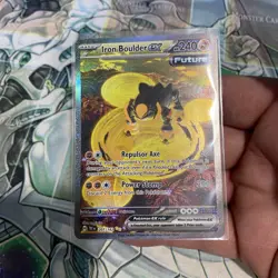Pokemon TCG Iron Boulder ex 207/162 Temporal Forces Special Illustration Rare - Image 3