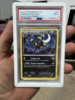 Umbreon 61/108 Dark Explorers Reverse Holo Pokemon 2012 PSA 9 Low pop 37 🌙 - Image 1