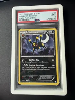 Umbreon 61/108 Dark Explorers Reverse Holo Pokemon 2012 PSA 9 Low pop 37 🌙 - Image 3