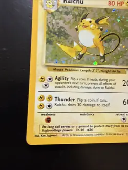 Raichu 16/130 Base Set 2 Pokemon TCG Holo Rare Card - Image 5