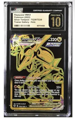 CGC 10 PRISTINE Rayquaza VMAX TG29/TG30 Silver Tempest Trainer Gallery Pokemon - Image 1