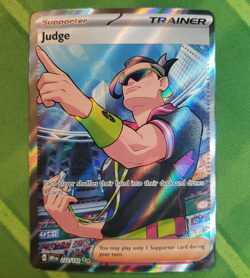 Judge 222/182 Destined Rivals Ultra Rare Full Art Trainer Holo Pokemon NM - Image 1