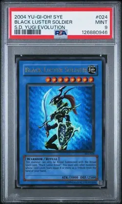 Black Luster Soldier *PSA 9* Ultra Rare *SYE-024* Starter Deck Yugi Evo *2004 - Image 1