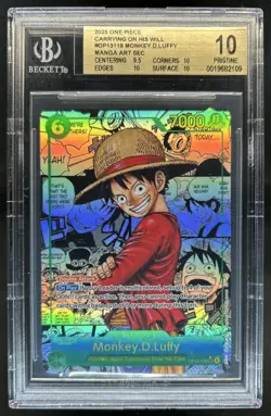 2025 One Piece Carrying His Will Monkey D. Luffy Manga Art SEC #OP13-118 BGS 10 - Image 1