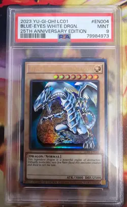 PSA 9 Blue-Eyes White Dragon Yu-Gi-Oh! 25th Anniversary LC01 Ultra Rare Mint - Image 1