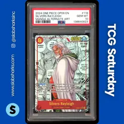 2024 ONE PIECE TWO LEGENDS #OP08-118 SILVERS RAYLEIGH SEC MANGA ALT ART PSA 10 - Image 1