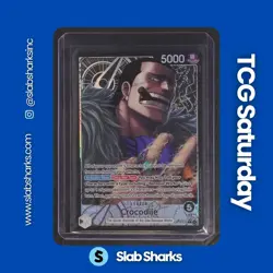 2026 ONE PIECE THE AZURE SEA'S SEVEN #OP14-079 CROCODILE ALTERNATE ART LEADER - Image 1
