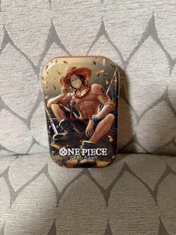 One Piece Card Game Tin Pack Set Vol 2 Portgas. D. Ace Sealed New - Image 1