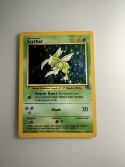 Pokemon TCG Scyther Holo Rare Jungle Card 10/64 MP Condition - Image 1