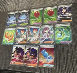 Japanese Pokemon “Trainers” & “Items” Lot Of 13 Super Rare Cards - Image 1