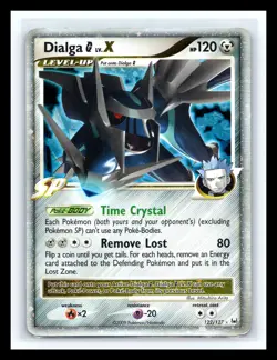 💥 Pokemon 2009 TCG Dialga G LV.X Ultra Rare Holo Card 122/127 Platinum - Image 1