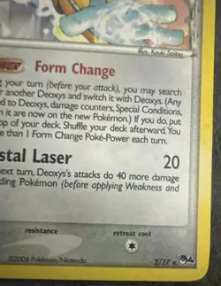 Deoxys 2/17 Holo POP Series 4 Promo Rare Pokemon Card 2006 MP - Image 4